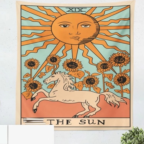 🆕 Tarot Card “Sun” Hanging Tapestry - Picture 3 of 5